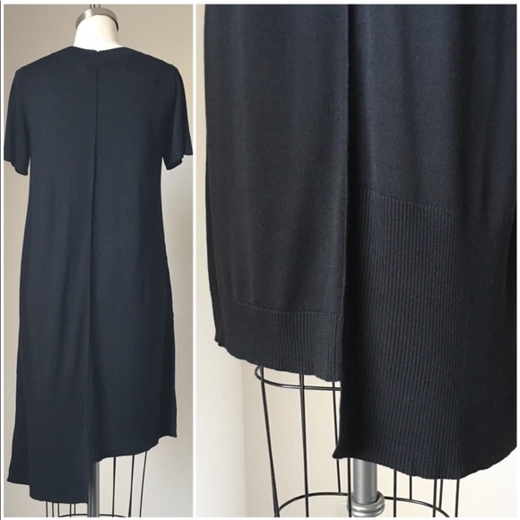 N:PHILANTHROPY Asymmetric Black Sweater Dress 577xs - Picture 6 of 7